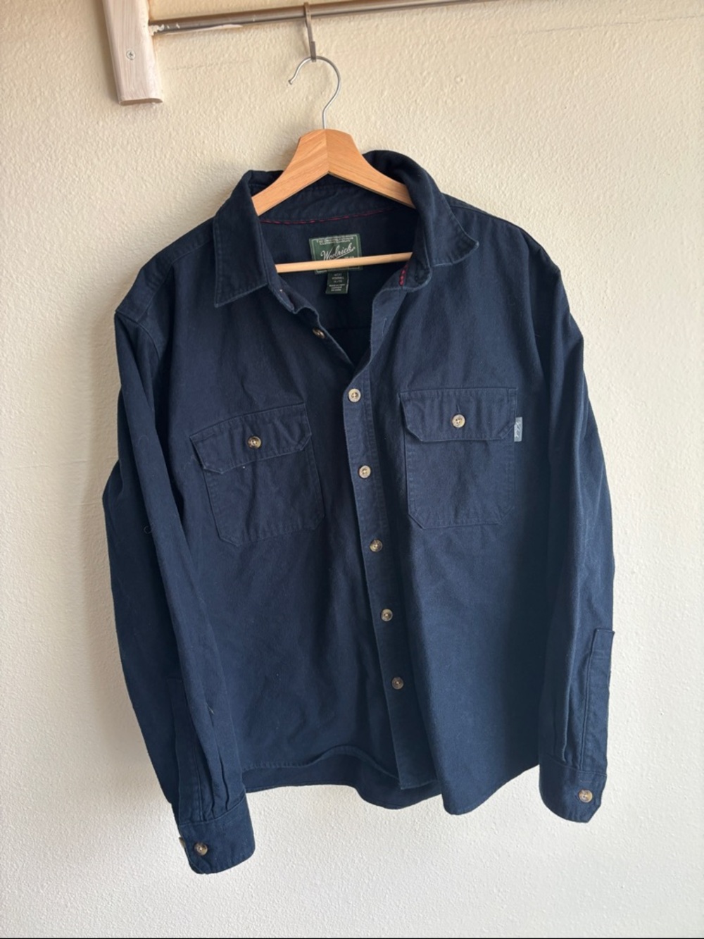 WOOLRICH Mens Heavy Weight Long Sleeve Button Shirt Chamois XL